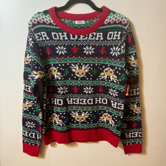 Ardene Women’s Oh Deer Christmas Sweater / Unisex/ Ugly Xmas Sweater/ NWT - Picture 1 of 7